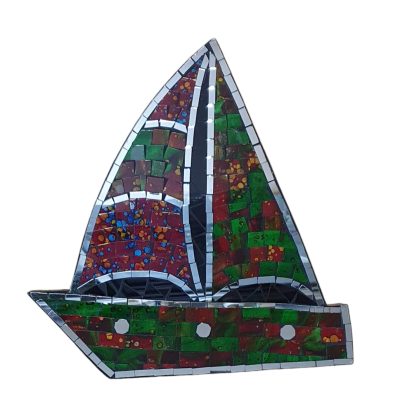 Barco con velas 30 cm mosaico