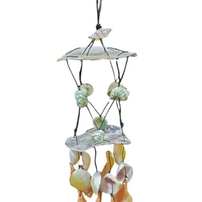 Colgante doble ostra conchas 30cm