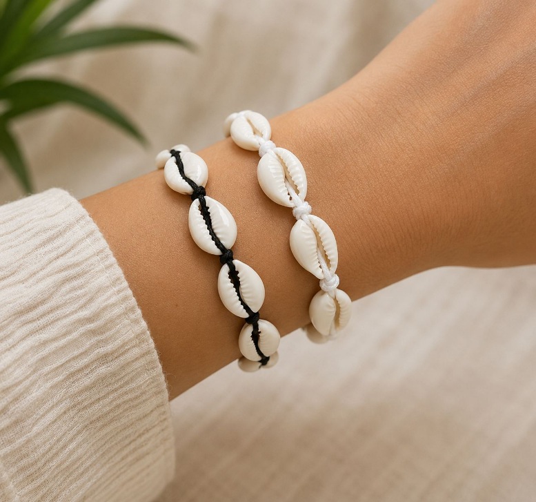 Pulsera de concha con mostasilla - Imagen 2
