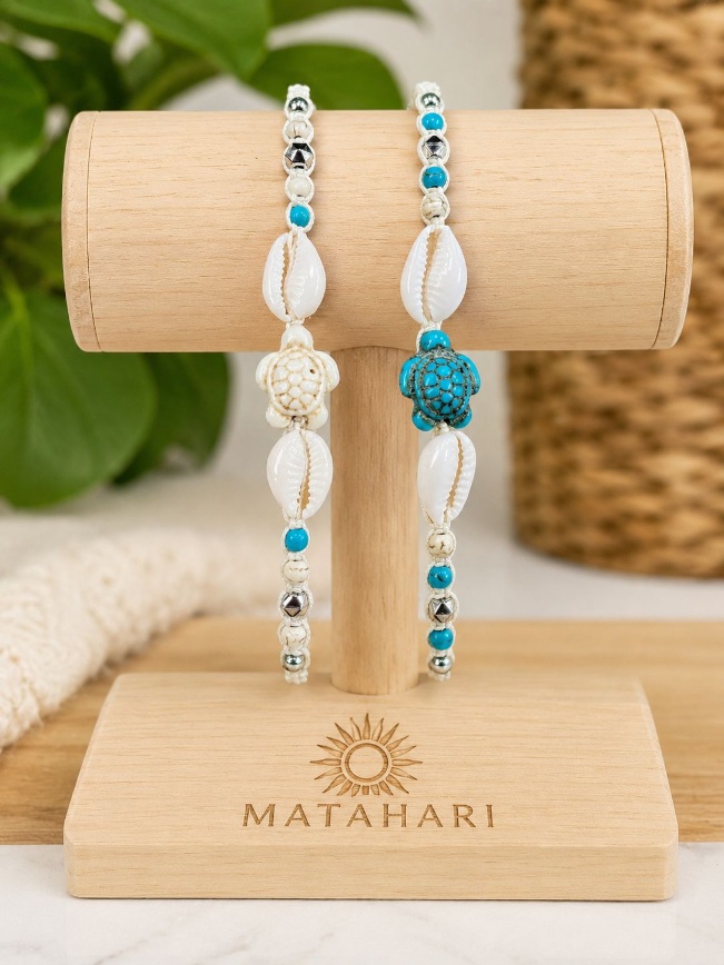 Pulsera concha + tortuga