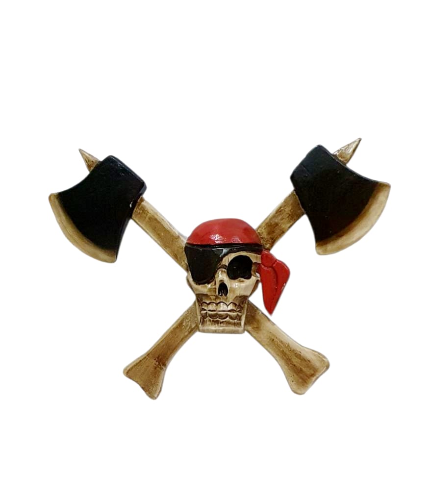 Panel pirata c/ hacha 40x30cm