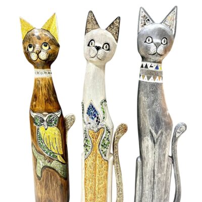 Gato 80cm con decoración