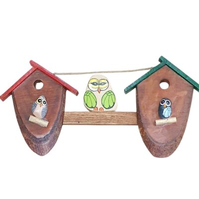 Retablos buhos familia 47cm largos