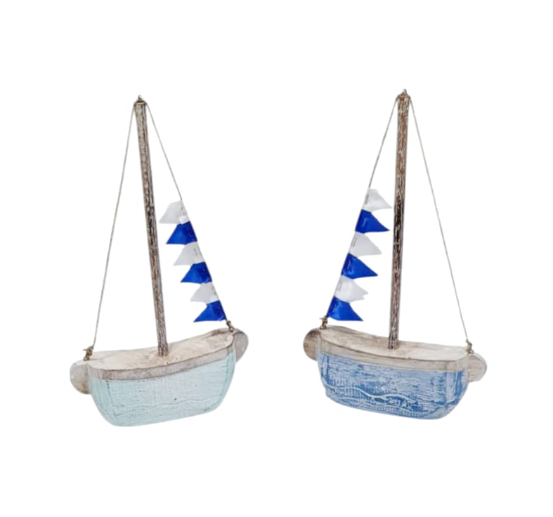 Bote con banderas 30cm