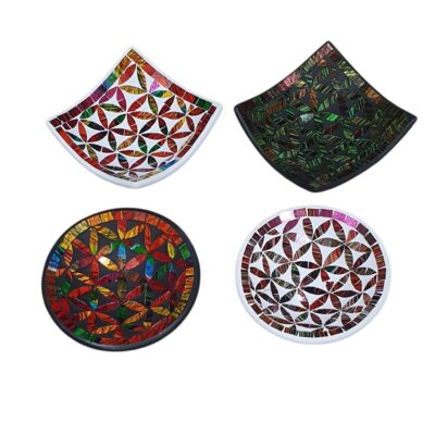 Platos mosaico terminación flor 20 cm (solo retiro en el local)