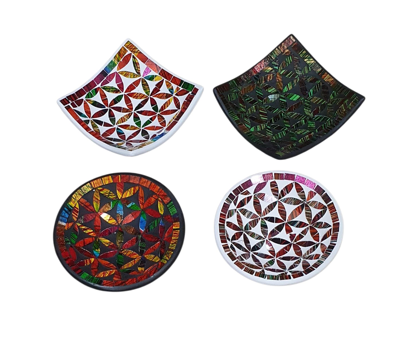 Platos mosaico terminación flor 20 cm (solo retiro en el local)