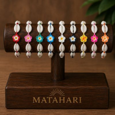 Pulsera concha puri + flor