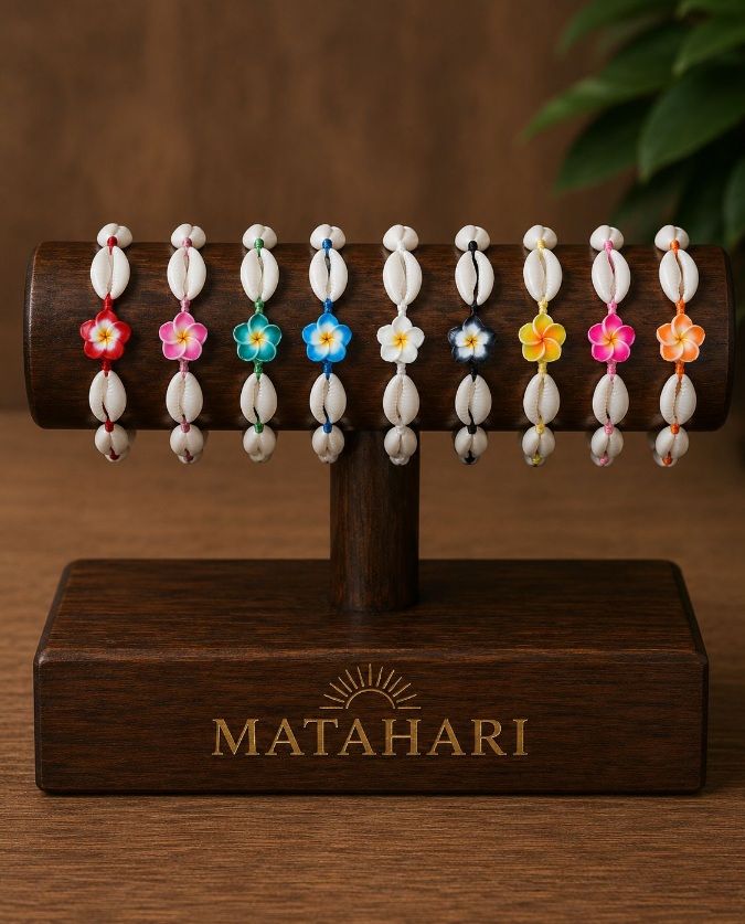 Pulsera concha puri + flor