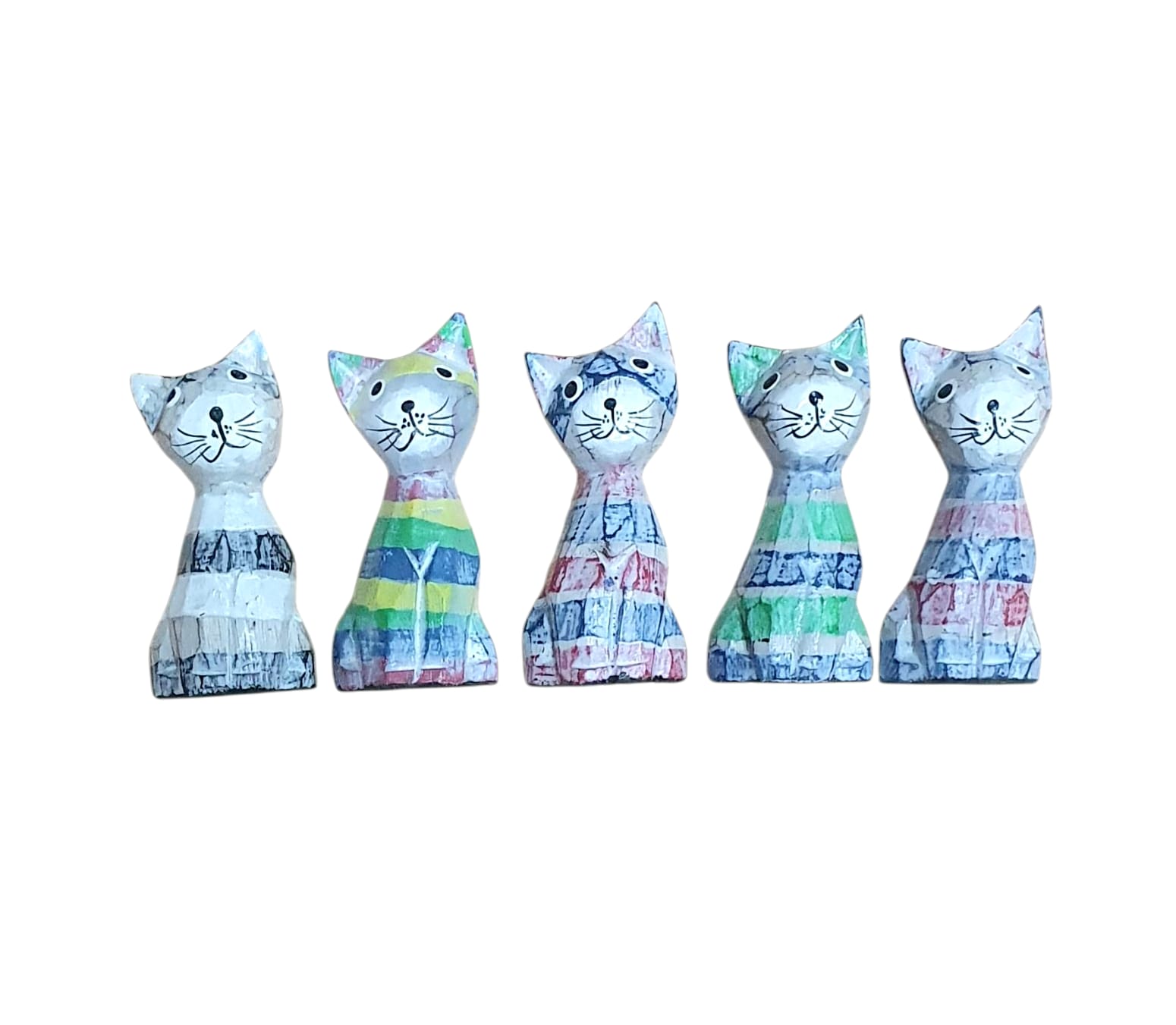 Gatos set 5 c/raya 10cm