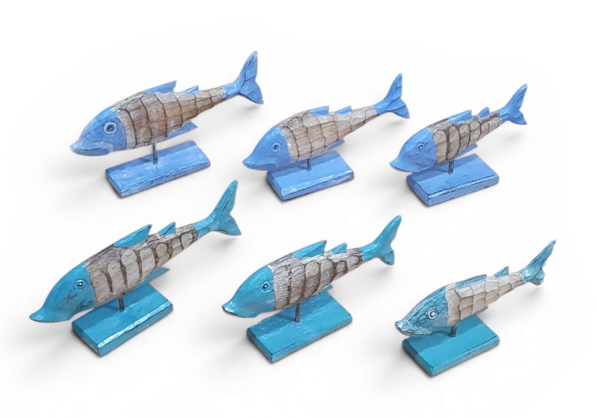 Pescado tuna set 3 28-25-22cm pedestal