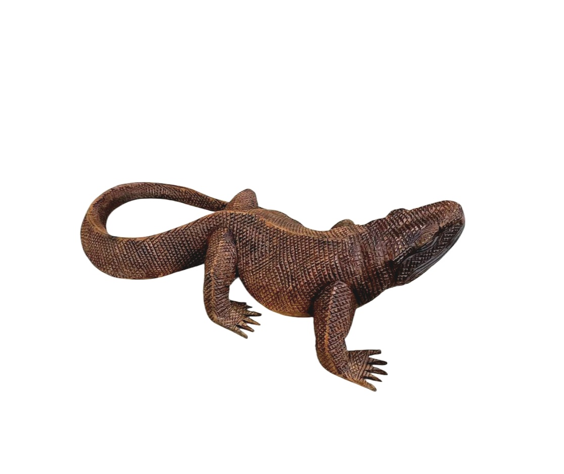 Komodo 40 cm madera tallado - Imagen 2