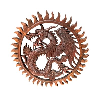 Panel dragon redondo tallado 40cm