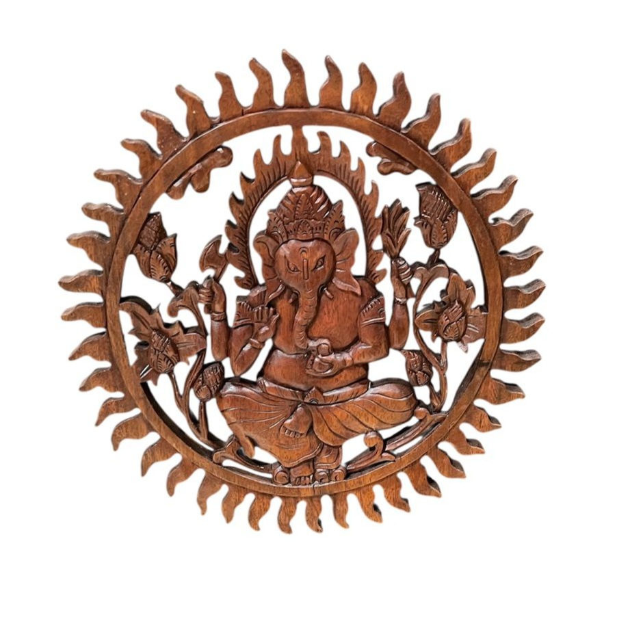 Panel ganesh tallado 40cm