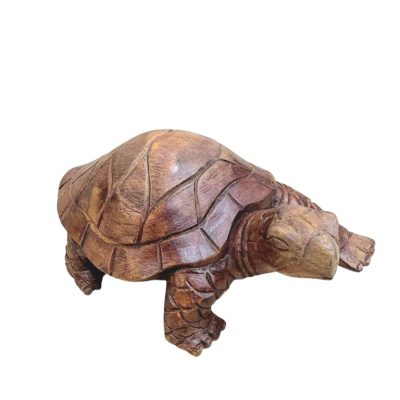Tortuga caminando 30 cm madera tallada