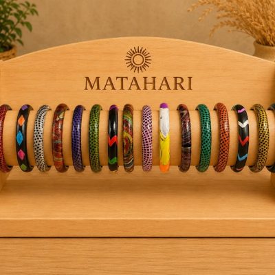 Pulsera 1 cm madera mix