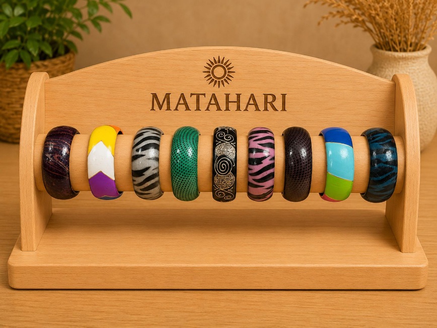 pulsera 3 cm madera mix